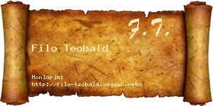 Filo Teobald névjegykártya